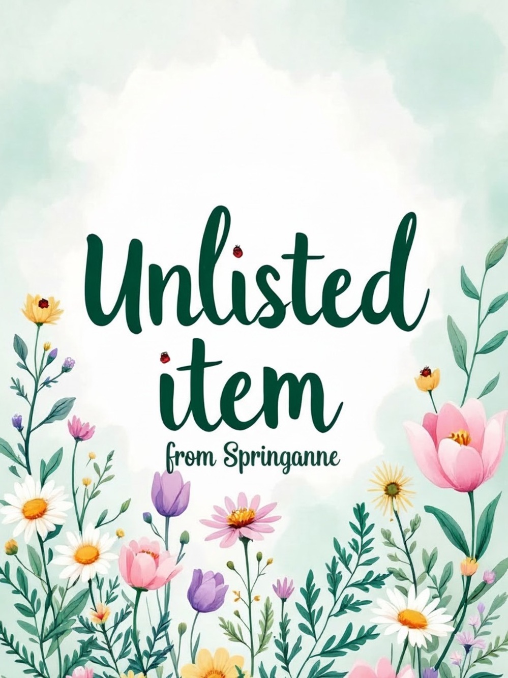 "Unlisted Item" Floral Wall Art Print - Green